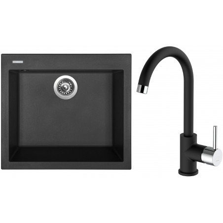 Set Sinks (dřez Cube 560 NANO Nanoblack N6 + baterie Mix 35 Nanoblack N6)