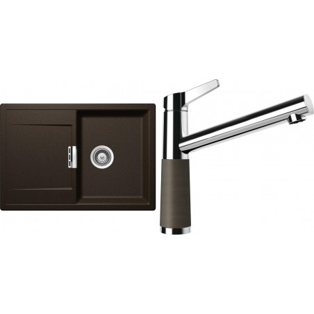 Set Schock S6-4 (dřez Mono D-100S Bronze + baterie SC-510 Bronze)