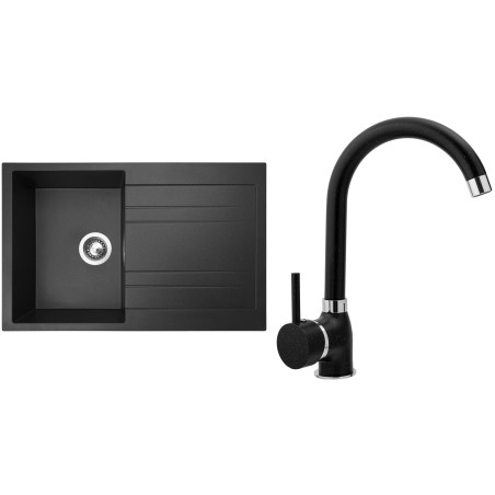 Set Sinks G6930 (dřez Grande 800 Granblack 30 + baterie Polo Granblack 30)