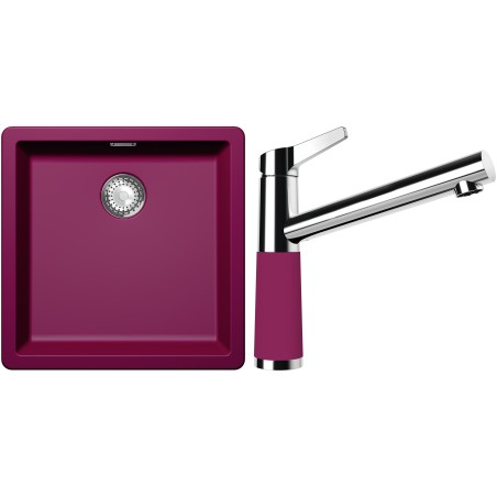 Set Schock S12-4 (dřez Greenwich N-100 Berry + baterie SC-510 Berry)